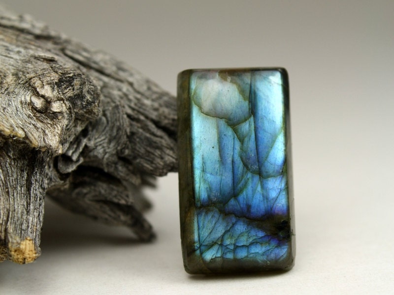 RESERVED: Bundle of 4 Cabochons ( Labradorite, Ammolite, Azurite-Malachite, Moonstone)