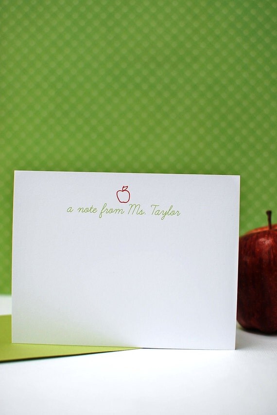 PRINTABLE Personalized Teacher DIY Note Cards - Choose colors, fonts and text - anna and blue paperie Il_570xn