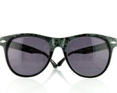 Sale - Vintage 80's Wayfarer "Cruiser 2" marbled green and black sunglasses - FREE DOMESTIC SHIPPING