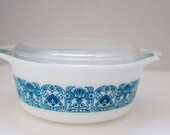 Blue Horizon Pyrex Small Casserole Dish with Lid
