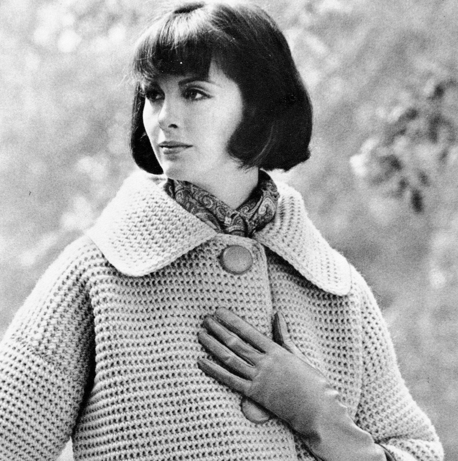 Women's 1960s Retro Crochet Coat -- PDF CROCHET PATTERN