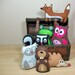7 Woodland Forest Softie Sewing PATTERNS - DIY Owl Fox Frog Skunk Hedgehog Beaver Plushies - Easy