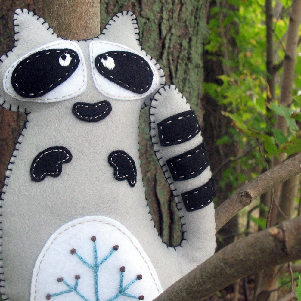 stuffed raccoon pattern