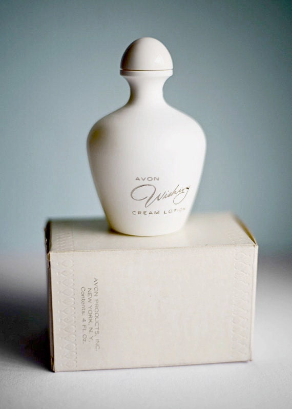 Avon Lotion Bottle Wishing Plastic Mid Century