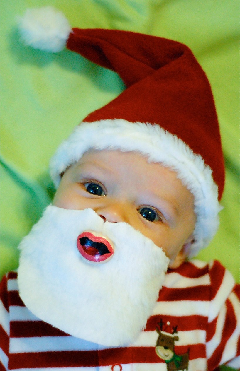 LIMITED EDITION- Custom Santa Beard Pacifier