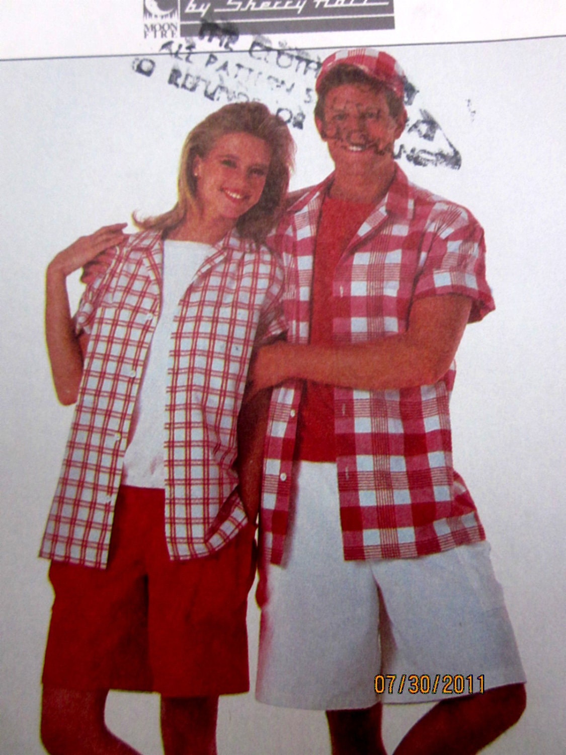 Simplicity 7999 Men Women Shirt Shorts Top Hat  Pattern