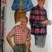 Simplicity 1025 Mens Shirt Sewing Pattern 1950s Vintage