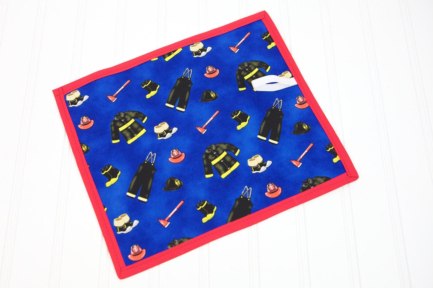 Fireman Chalkboard Mat Reusable Art Toy, Girls or Boys, Blue Red