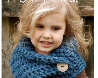 Crochet PATTERN-The Tuscyn Cowl (Child, Adult sizes)