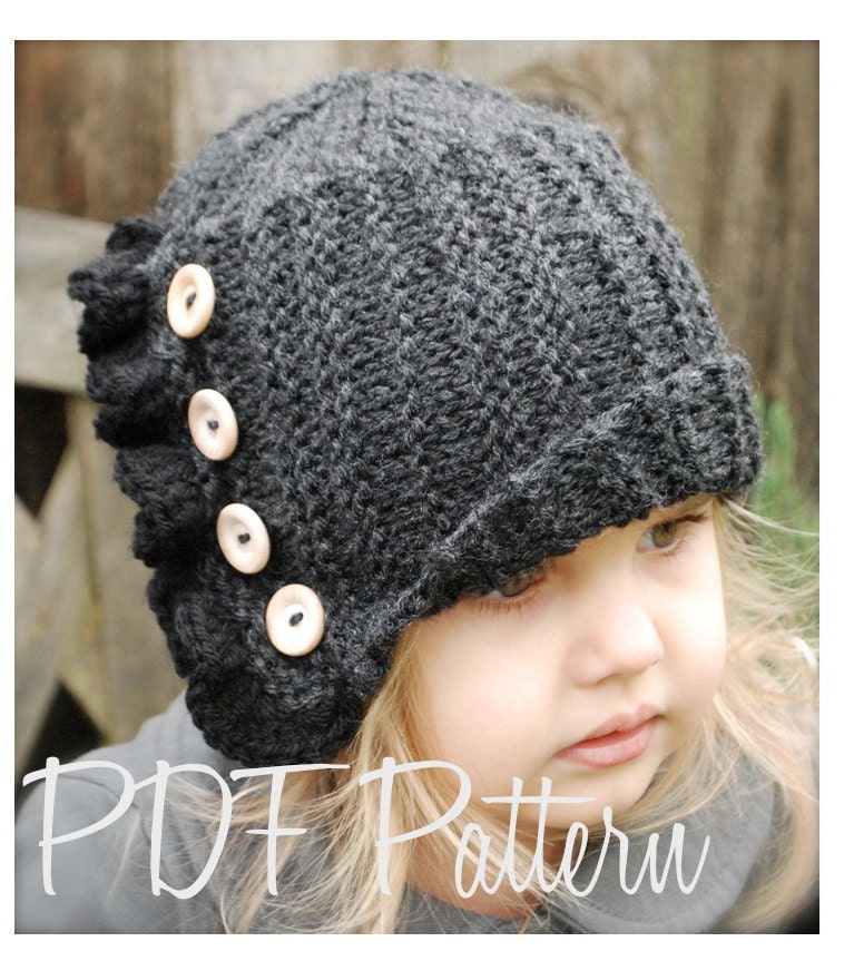 Knitting PATTERN-The Paisley Cloche' (Toddler, Child, Adult sizes)