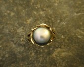 14K Gold and Genuine 13mm Tahitian Pearl Ring