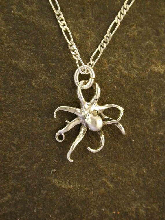 Sterling Silver Octopus Pendant on a Sterling Silver by peteconder
