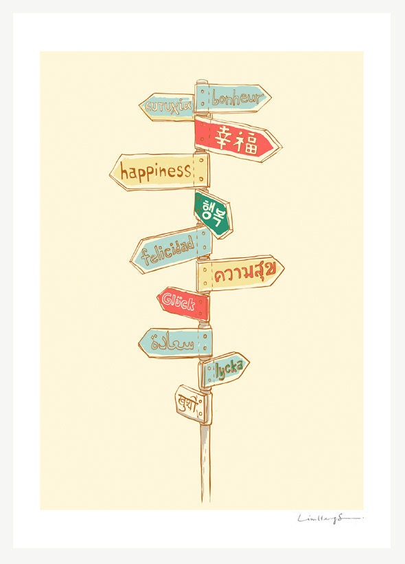 Happiness is everywhere - art print