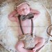 Little Man Suit in Oatmeal and Taupe with Matching Diaper Cover, Suspenders and Bow Tie in 0-3 Months- MADE TO ORDER