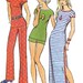 1970s Misses Summer shorts, pants, tunic and kimono-style long dress Vintage Sewing Pattern, Simple To Sew, Simplicity 9972 bust 38" uncut