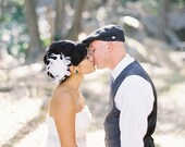 Oversized Gone With The Wind Feather Flower Fascinator : F074 made to order, white, light ivory, or black