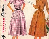1950s Womens Rockabilly Dress Vintage Sewing Pattern Simplicity 3944 Bust 32