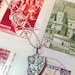 Armorial Shield Fine Silver Pendant with 18" Sterling Silver Ball Chain - Crest - Coat of Arms - Heraldry - Recycled Silver