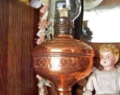Antique Turkish Copper Oil Lamp