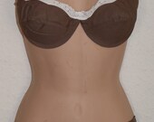 Vintage 1960s pinup bikini coffee and cream bust 34 XS s rockabilly Vlv