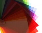 Translucent Origami Paper,  Medium Sized, Assorted Rainbow Pack for paper folding, diy crafts
