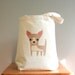 Canvas tote, chihuahua, small with a big heart. Sturdy 100% 10oz. cotton canvas.