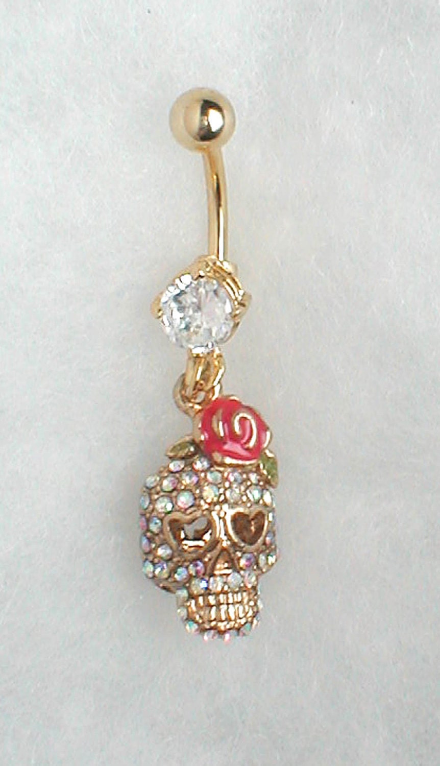 Unique Belly or Navel Ring - Skull