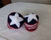 Knit baby Yankee Doodle Dandy Patriotic Pride Hat