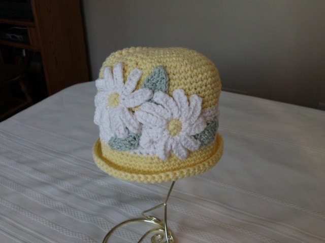 Crochet baby Daisy Springtime Hat