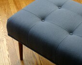 Modern bench in Knoll upholstery (smoke)
