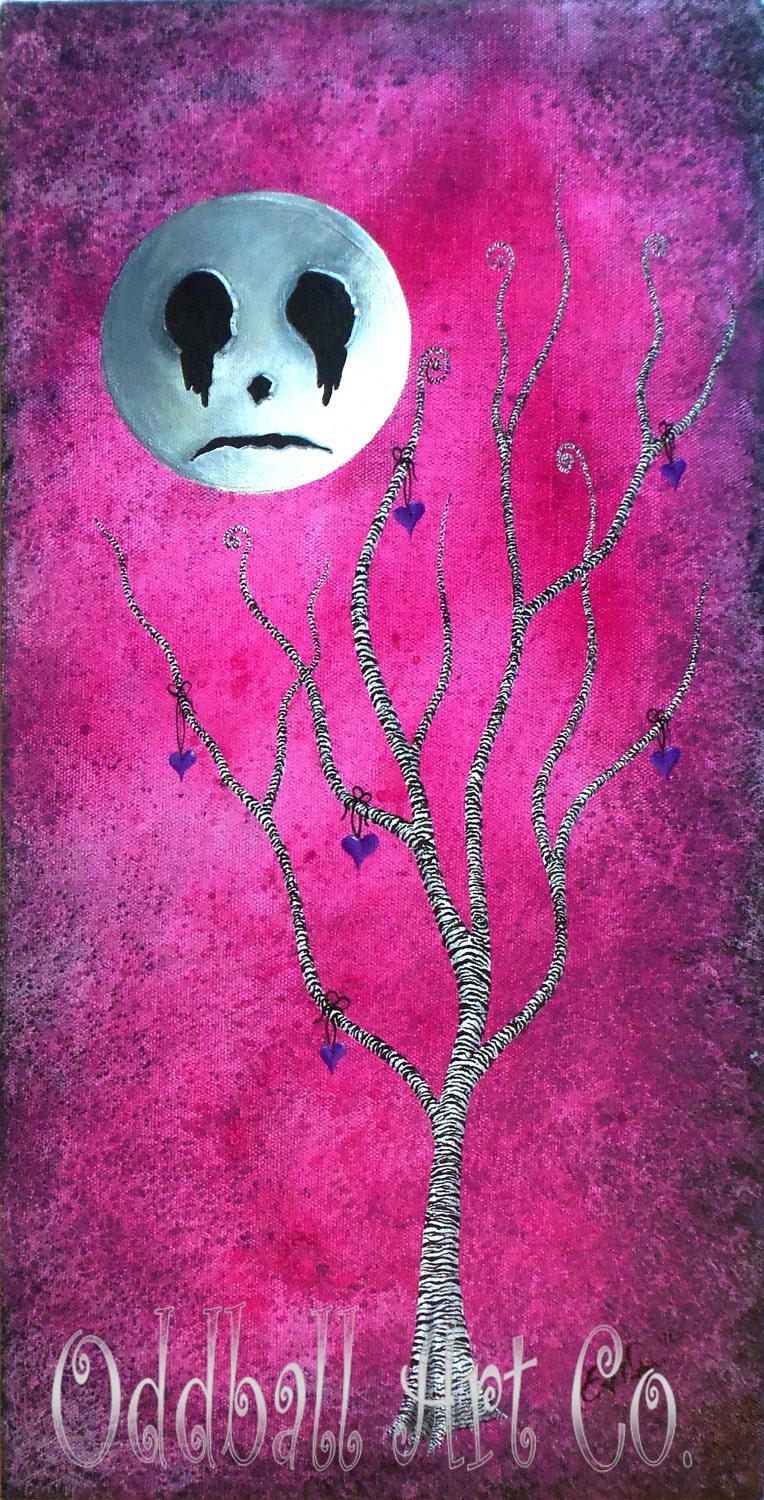 Art Print Signed Fantasy Reproduction The Zebra Effect 3 by Lizzy Love apprx 11x16 Bubblegum Goth Lowbrow Man in the Moon Zebra