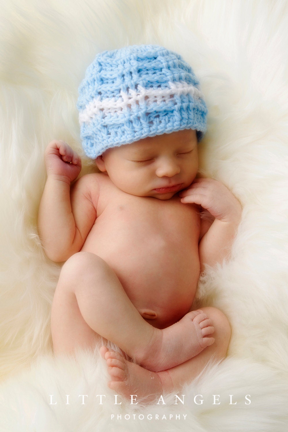 Waffle Stitch Striped Beanie Crochet Pattern (482)