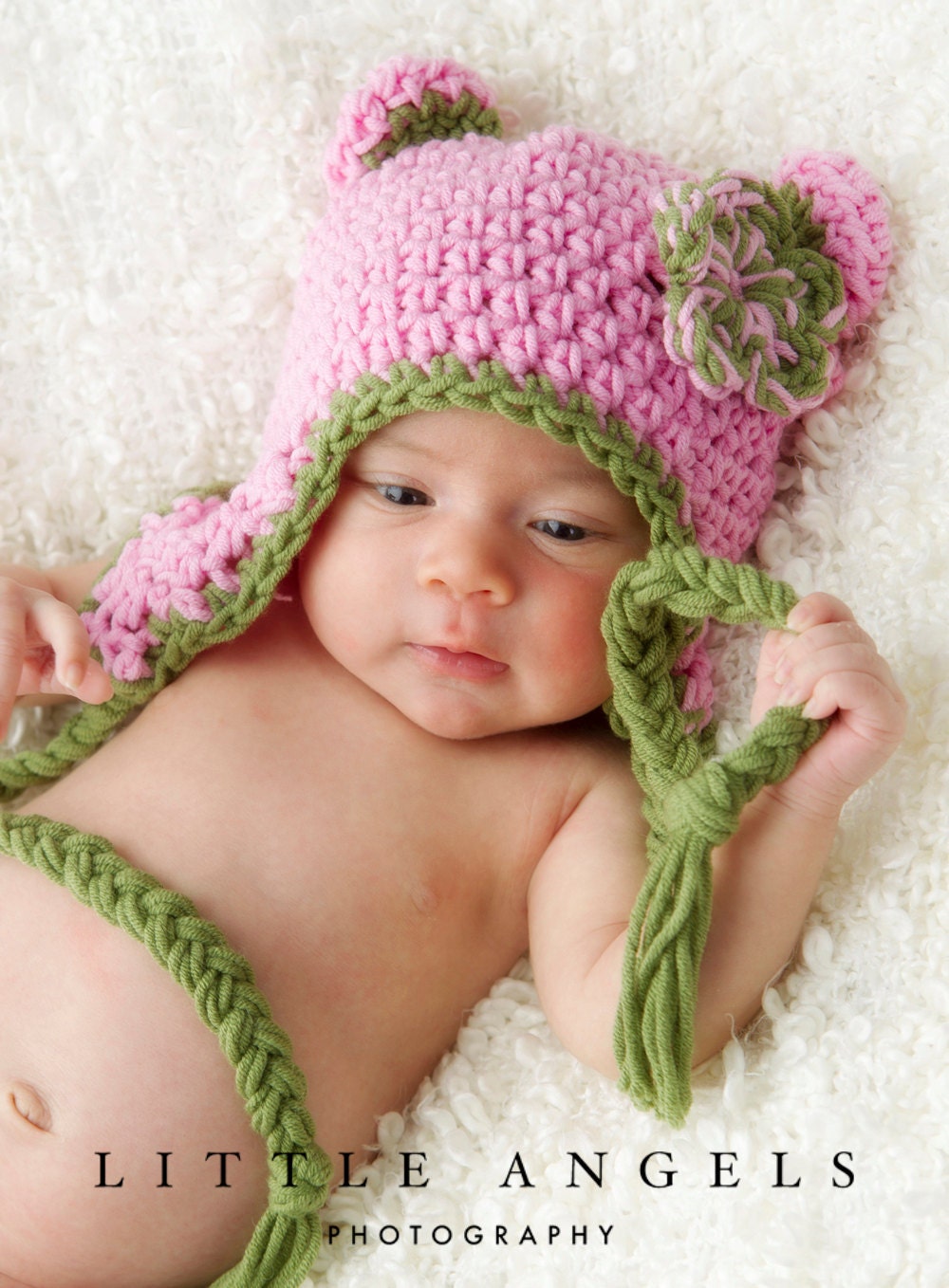 Bright Colors Bear Hat Crochet Pattern (400)