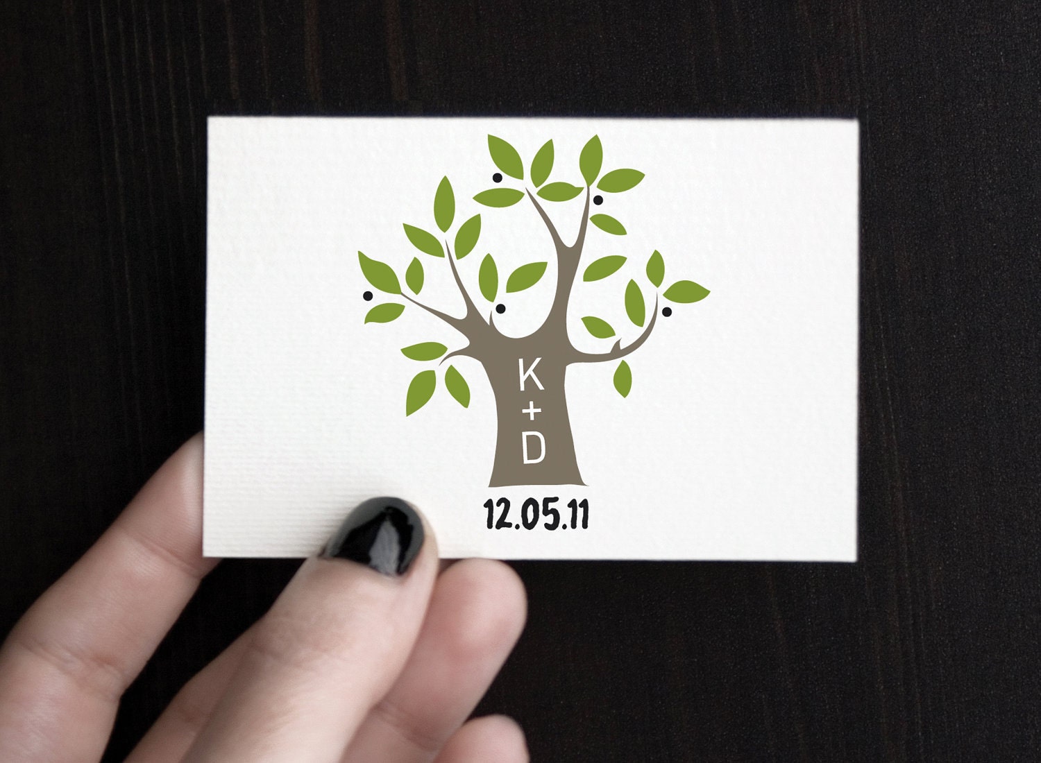 Wedding monogram - "Olive tree"