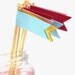 50 Die Cut Pennant Flags (2.25 x .75 inches) to use as Drink Stirrers, Cupcake Toppers, Banners, Scrapbooking, etc. - CHOOSE YOUR COLORS