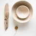 minimalist serving bowl set, the WATERFALL, beige, neutral, stoneware nesting bowls, kitchenware, tableware, housewares by karoArt