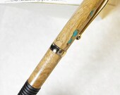 Turquoise Inlay Mercer Oak Pen from the Historic Battle of Princeton