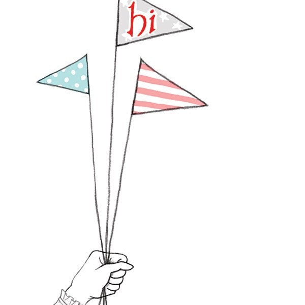 Little Flags Printable PDF Stationery Set