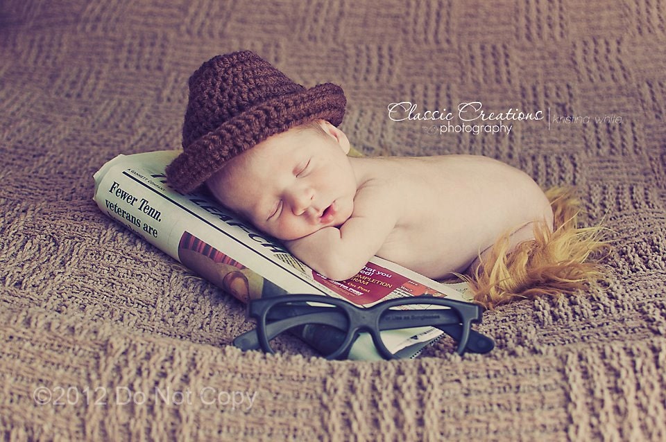 Sharp Dressed Man - Newborn/Baby Fedora -  Made to Order