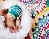 Call to the Hounds - Houndstooth Brimmed Beanie - Newborn/Baby/Toddler/Child