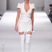 HALF PRICE White PVC strapped Cyber stockings Artifice Clothing size Xs (used fashion show sample ready to ship)