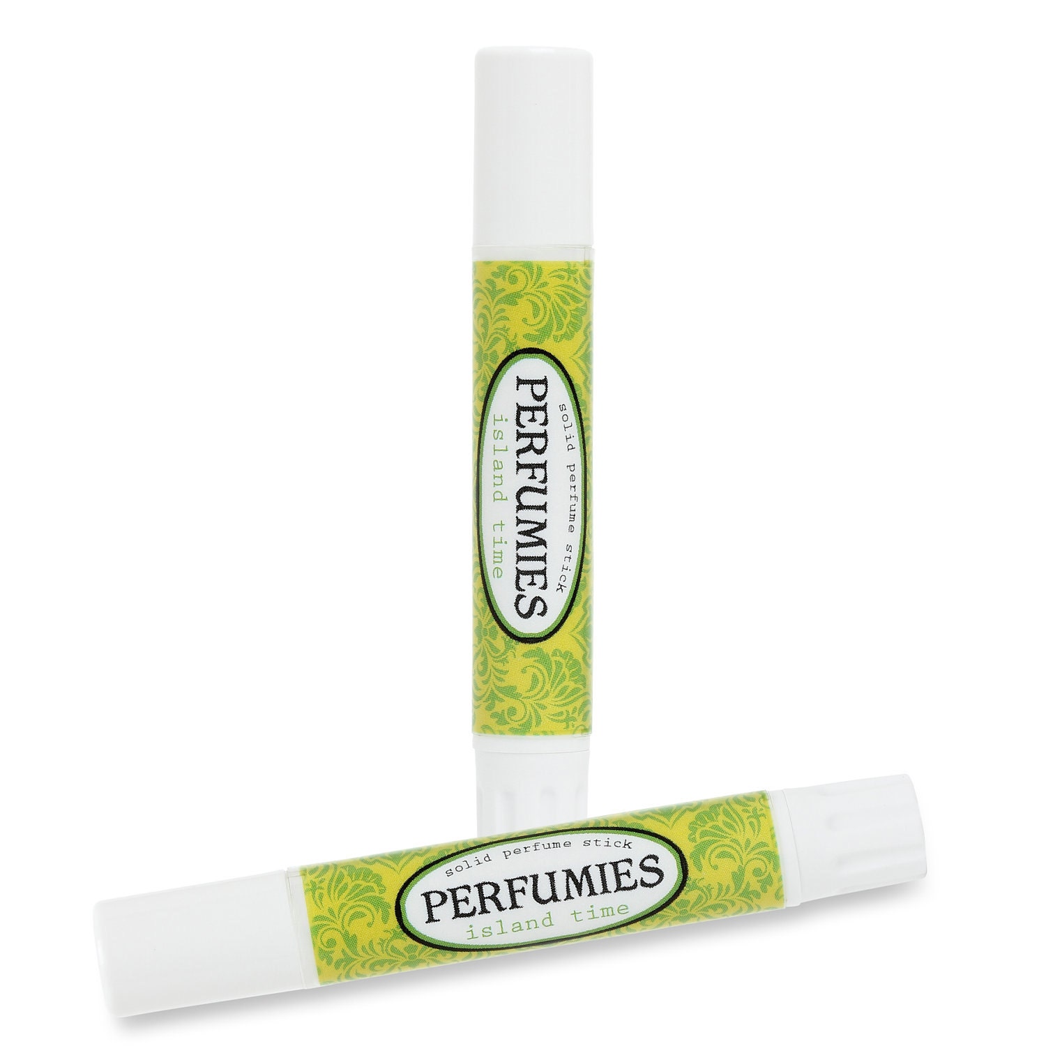 Solid Perfume Stick - ISLAND TIME - Travel Size Fragrance - sparkling, lemon, lime, pomelo, mint, mandarin, zest, sugar, tropical