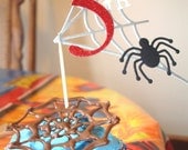 Monogrammed Spiderman Cupcake Topper