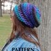 Super Easy Crochet Hat PATTERN, PDF Download Simple Crochet Slouchy Beanie Adult Hat Pattern