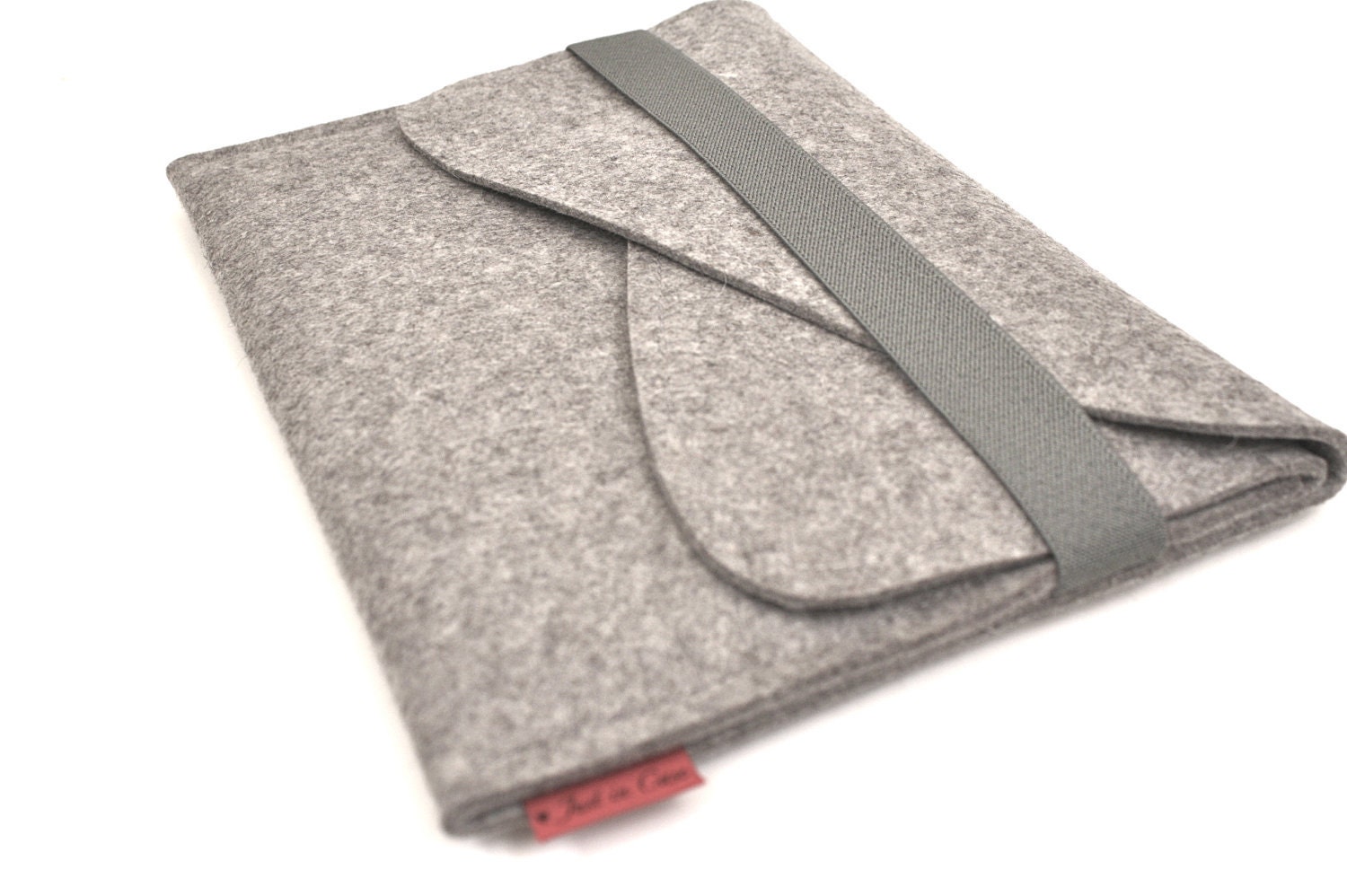 Macbook 13" Case Wool Felt with Double Pocket and Elastic Trim