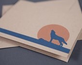 Set of 6 southwestern wolf cards (6 greeting cards & envelopes)