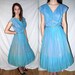 The proposal .... Vintage 50s party dress / 1950s shelf bust / rhinestone detail / cocktail formal prom... M L / bust 38