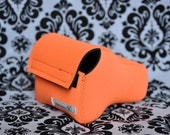 DSLR Camera Case - Bright Orange / Black neoprene