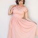 Vintage 1950s Dress - Summer in Provence - Pink 40s 50s Embroidered Jersey Dress