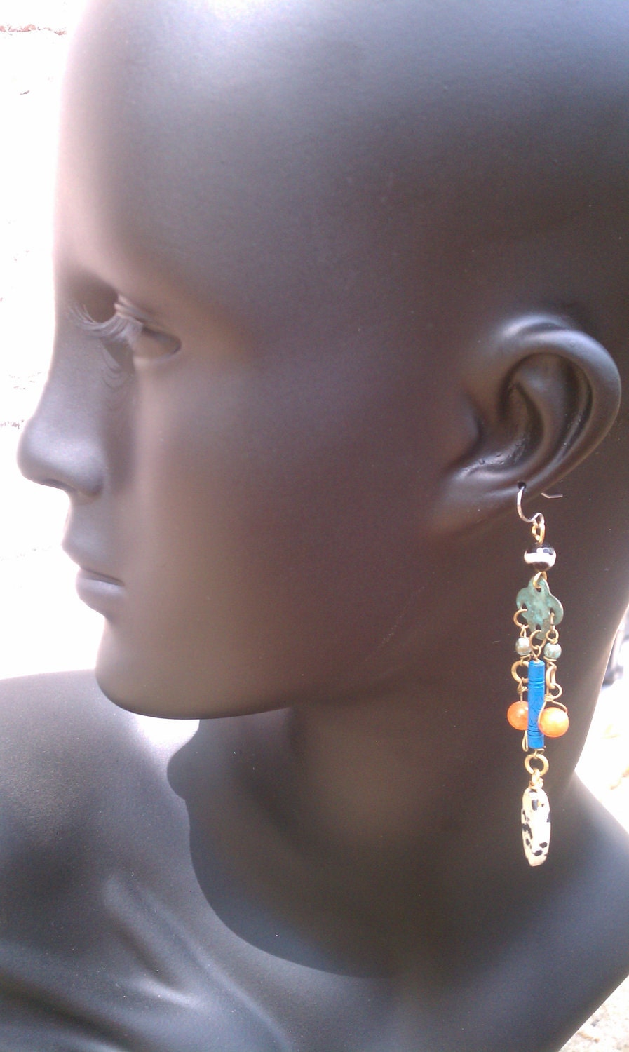 Medium Length Ethnic Dangle Earrings